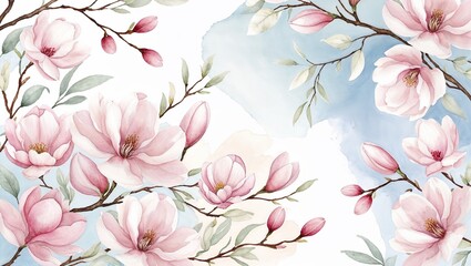 a delicate watercolor flower wallpaper