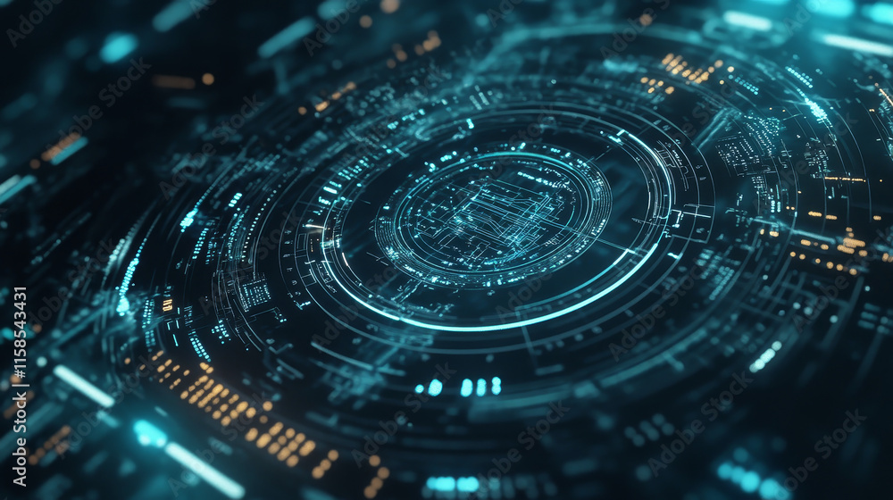 Poster abstract technology ui futuristic concept hud interface hologram elements of digital data chart, com