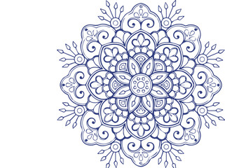 Beautiful flower art and mandala vector design