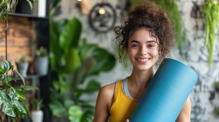 The Smiling Woman with Mat
