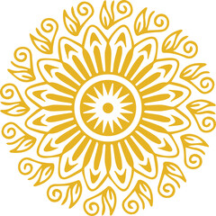 Beautiful flower art and mandala vector design