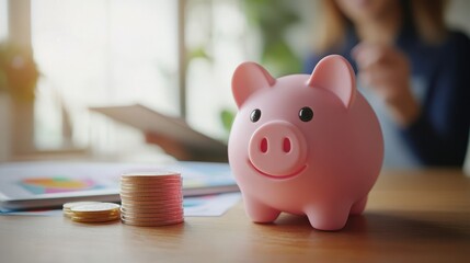 The Piggy Bank and Coins