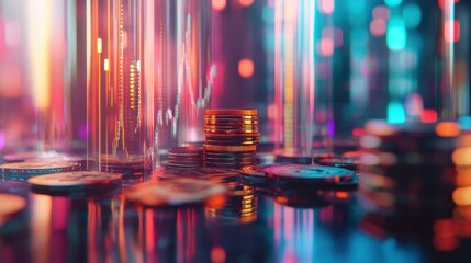 The Cryptocurrency Coins with Glow