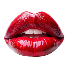 Obraz premium red lips isolated on white