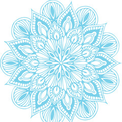 Beautiful flower art and mandala vector design