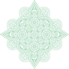 Beautiful flower art and mandala vector design