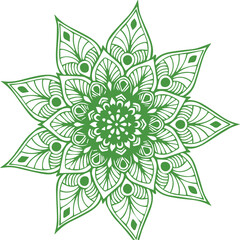 Beautiful flower art and mandala vector design