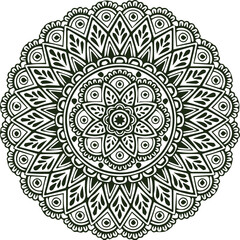 Beautiful flower art and mandala vector design