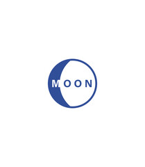 Elegant moon logo, perfect for celestial, modern, and brand designs. Shine with serenity!