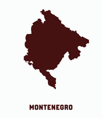 Obraz premium Stunning Montenegro map, ideal for travel, geography, and design projects. Explore now!
