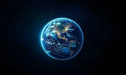 Fototapeta premium Earth Embrace, a vibrant portrayal of the planet's beauty, showcasing lush landscapes, diverse ecosystems, and harmonious coexistence.