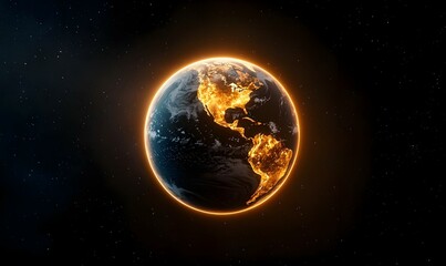 Fototapeta premium Earth's Embrace, a vibrant depiction of the planet welcoming all life, showcasing swirling colors and dynamic forms that evoke unity and harmony.