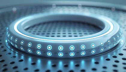 Abstract futuristic background with white circle shape. 