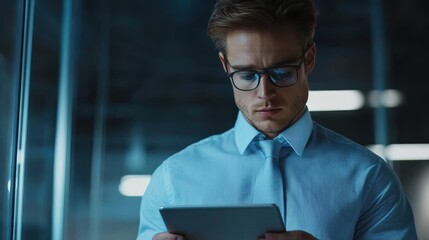 The Professional Man with Tablet