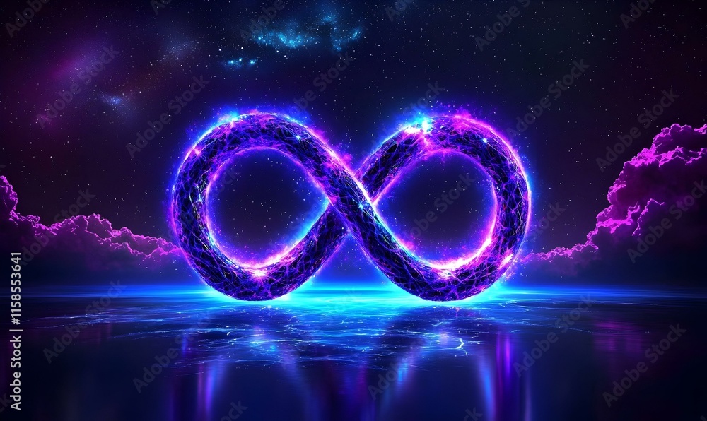 Poster infinite spiral, a mesmerizing abstract fractal design showcasing intricate patterns that symbolize 