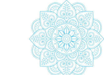 Beautiful flower art and mandala vector design
