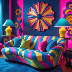 Obraz premium colorful pillows on sofa