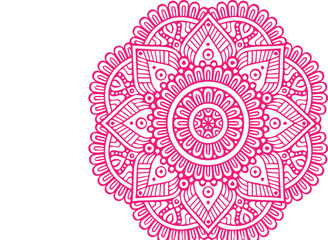 Beautiful flower art and mandala vector design