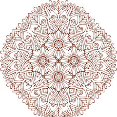 Beautiful flower art and mandala vector design