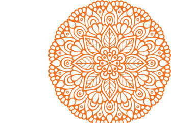 Beautiful flower art and mandala vector design