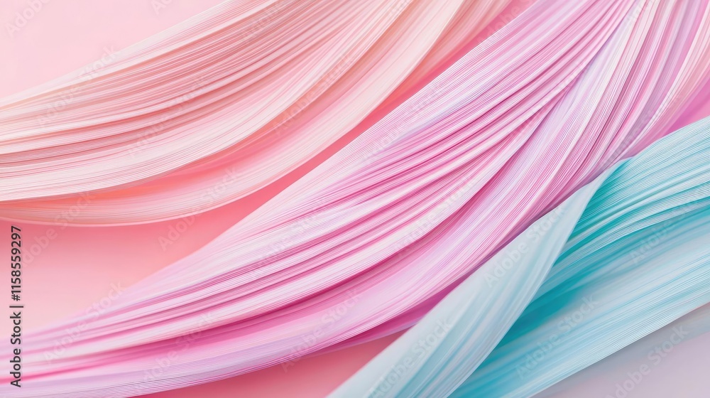 Poster Palm leaves abstract background concept. Soft pastel colors create a soothing and modern abstract background design.