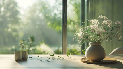 The beautiful interior of a sophisticated, minimalist and clean house