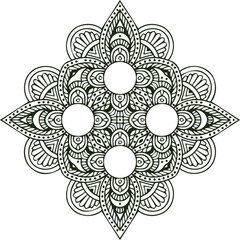 Beautiful flower art and mandala vector design