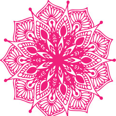 Beautiful flower art and mandala vector design