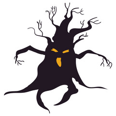 Obraz premium Halloween Spooky Tree Illustration