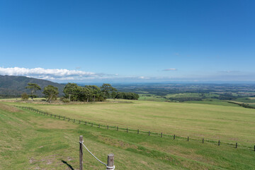 ナイタイ高原牧場と十勝平野の風景