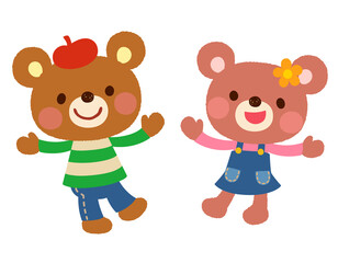 かわいい　くま　ポップ　キャラクター