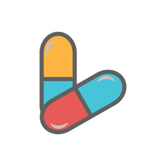  high quality modern capsule icon color with minimalist design for digital and print projects