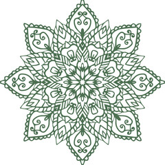 Beautiful flower art and mandala vector design