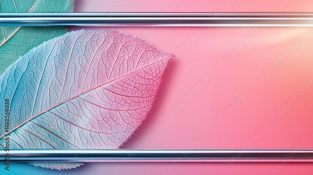 Poster rose leaves abstract background concept. colorful leaves create a stunning background with a modern 