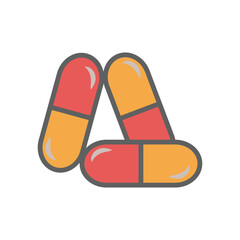  high quality modern capsule icon color with minimalist design for digital and print projects