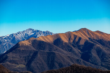 VIew of Mount San Primo and Mount Grigna from Intelvi Valley