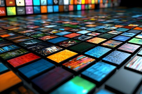 Digital Marketing Strategy, showcasing content curation techniques, visual elements representing engagement, analysis, and audience targeting.