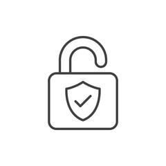 Secure icon in flat style. Privacy guarantee vector illustration on isolated background. Safety risk sign business concept.