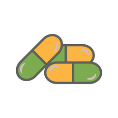  high quality modern capsule icon color with minimalist design for digital and print projects