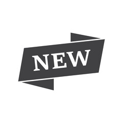 New banner icon in flat style. Arrivals shop vector illustration on isolated background. Fresh product sign business concept.