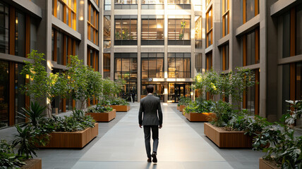 modern business hub featuring greenery and customizable office spaces