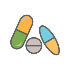  high quality modern capsule icon color with minimalist design for digital and print projects