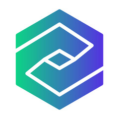 geometric hexagon Gradient icon