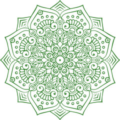 Beautiful flower art and mandala vector design