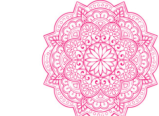Beautiful flower art and mandala vector design