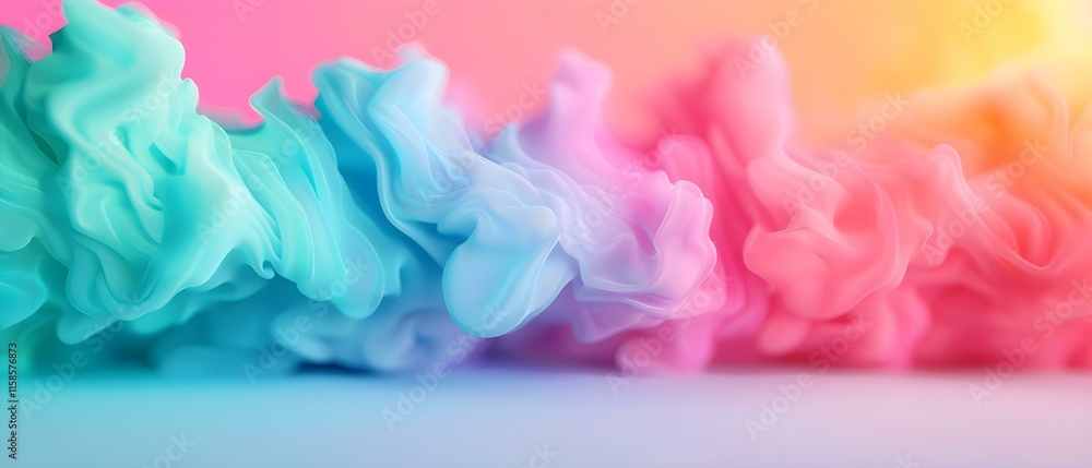 Poster vibrant abstract colorful smoke swirls creating dreamy background atmosphere for design and creative