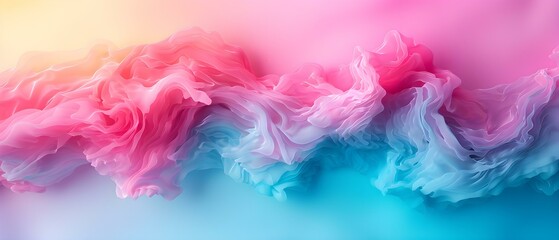 Fototapeta premium Ethereal Colorful Abstract Swirls of Pink and Blue Fluid Art Blending Together in a Dreamlike Composition