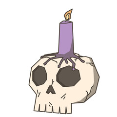 Halloween Horror Skull Illustration