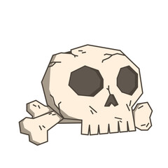 Halloween Horror Skull Illustration