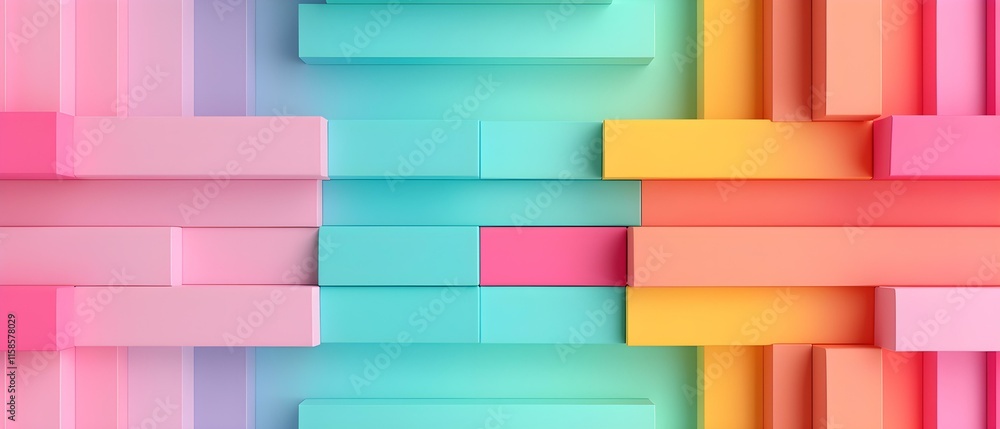Poster abstract geometric design with colorful blocks and gradients for modern aesthetic backgrounds and vi